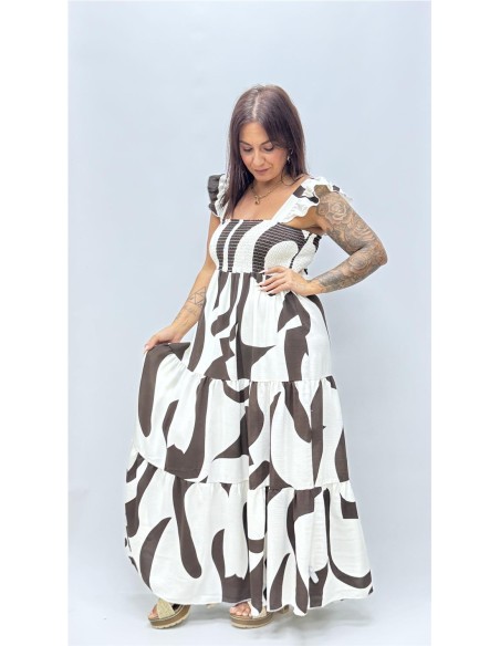 VESTIDO PONIENTE MARRON