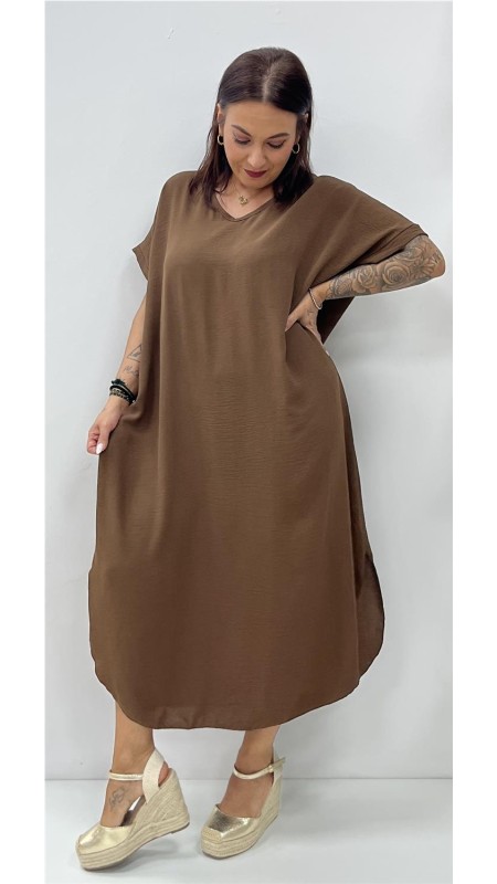 VESTIDO SUELTO MARRON 2