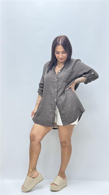 CAMISA PAULA MARRON