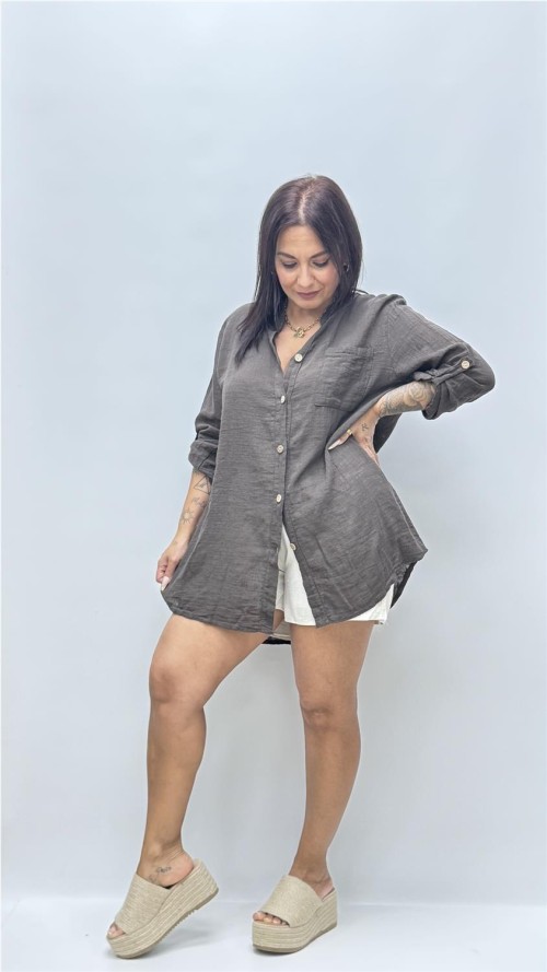 CAMISA PAULA MARRON