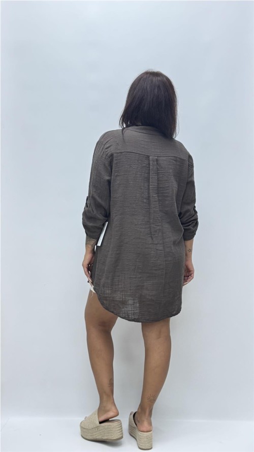 CAMISA PAULA MARRON