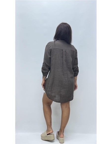 CAMISA PAULA MARRON