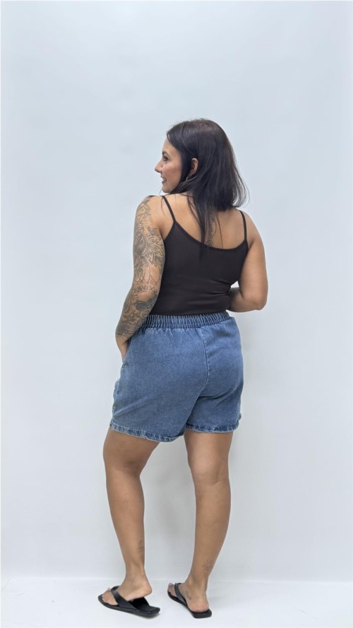 SHORT BRILLO VAQUERO OSCURO