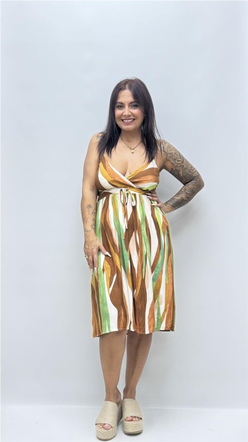 VESTIDO ESTHER MARRON