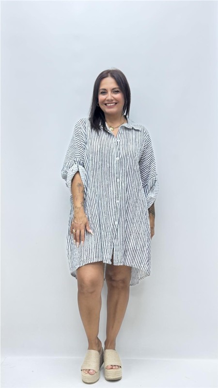 VESTIDO CAMISERO TULU MARINO