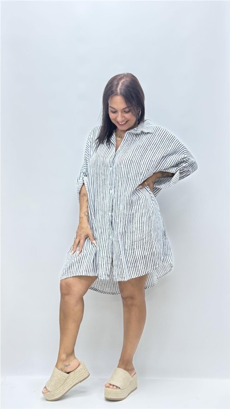 VESTIDO CAMISERO TULU MARINO 2