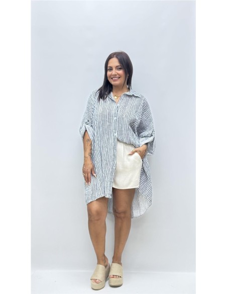 VESTIDO CAMISERO TULU MARINO