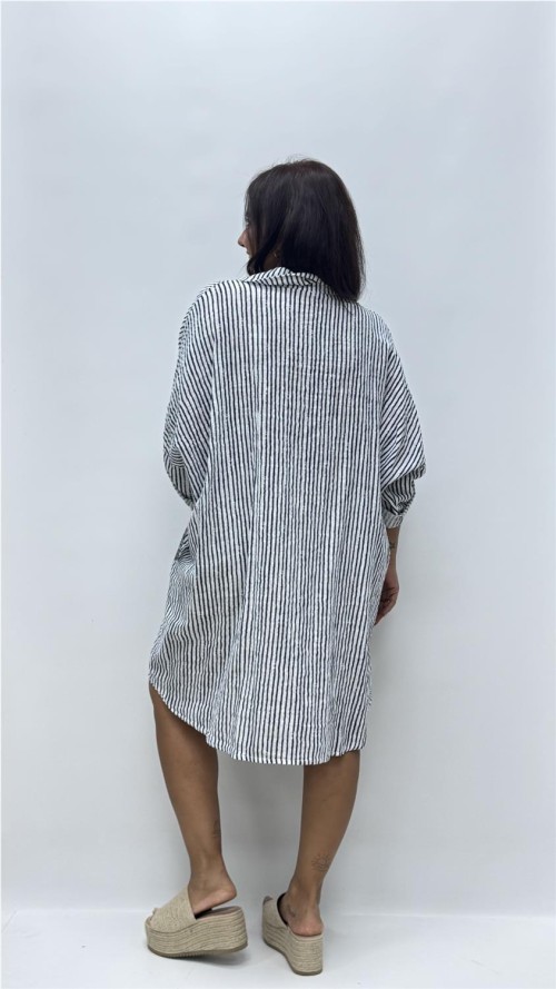 VESTIDO CAMISERO TULU MARINO