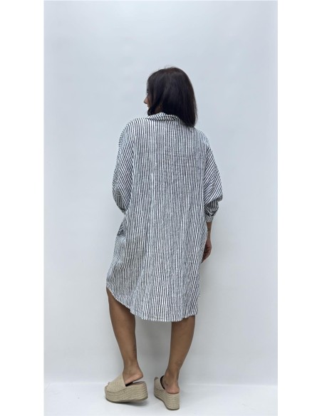VESTIDO CAMISERO TULU MARINO