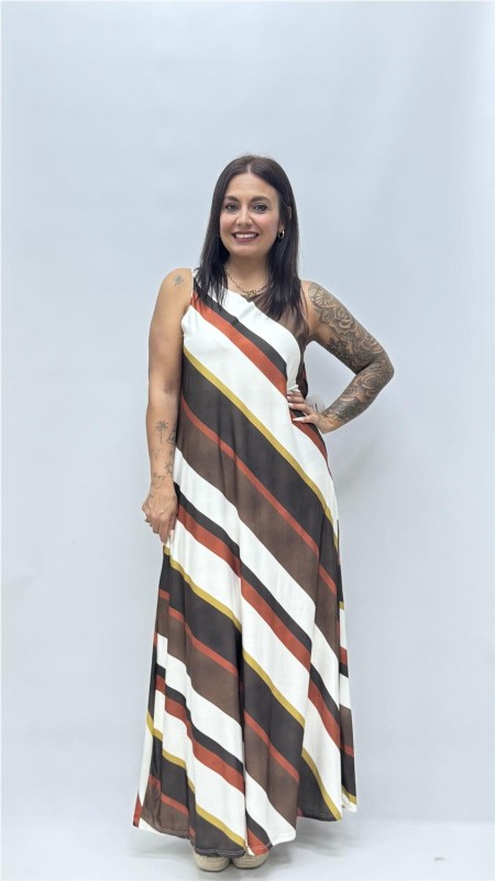 VESTIDO VIOLETA MARRON