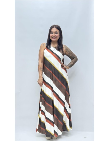 VESTIDO VIOLETA MARRON