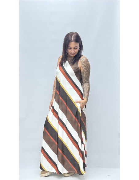 VESTIDO VIOLETA MARRON