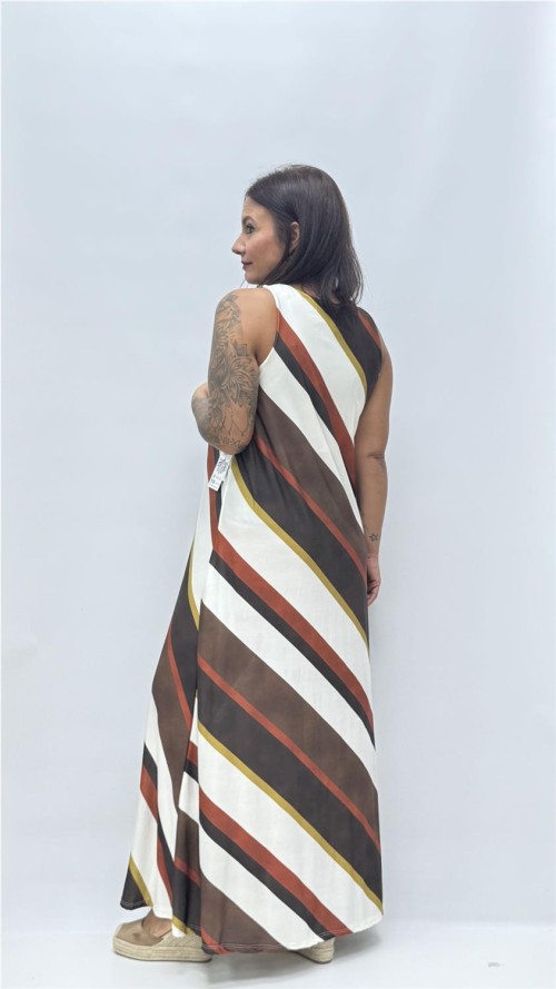 VESTIDO VIOLETA MARRON