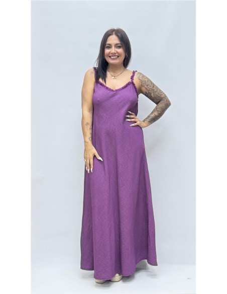 VESTIDO TINA BERENGENA