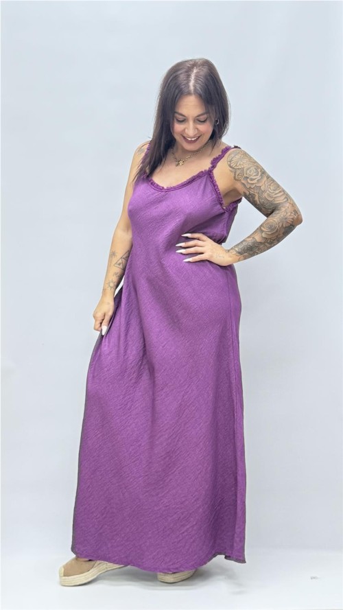 VESTIDO TINA BERENGENA