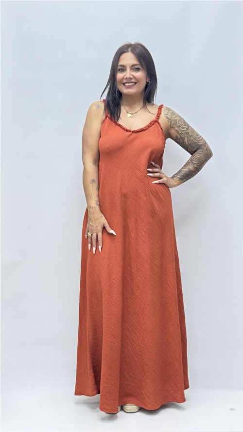VESTIDO TINA TEJA