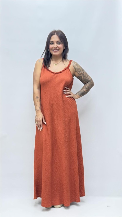 VESTIDO TINA TEJA