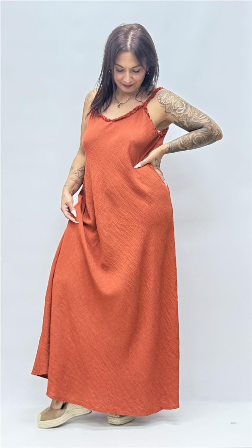 VESTIDO TINA TEJA