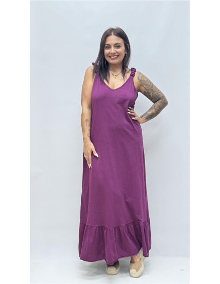VESTIDO PAMELA BERENGENA