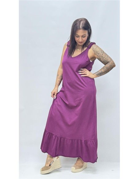 VESTIDO PAMELA BERENGENA