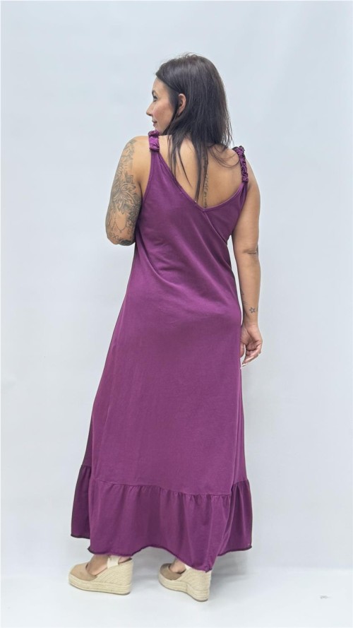 VESTIDO PAMELA BERENGENA