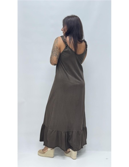 VESTIDO PAMELA MARRON