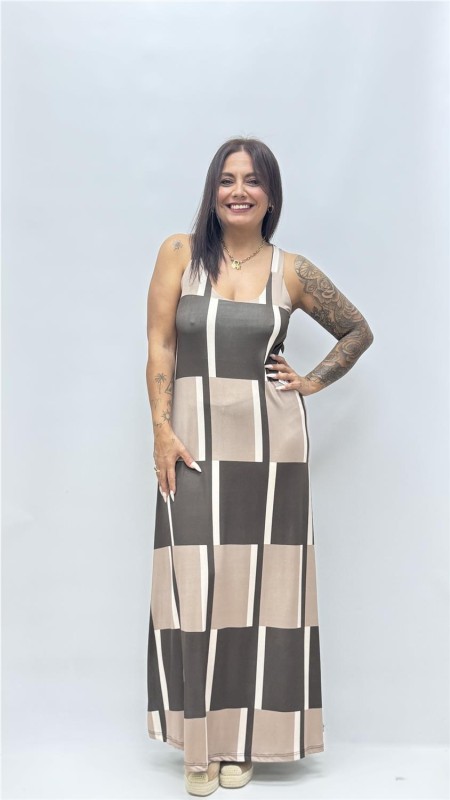 VESTIDO CALI MARRON
