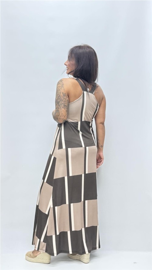 VESTIDO CALI MARRON