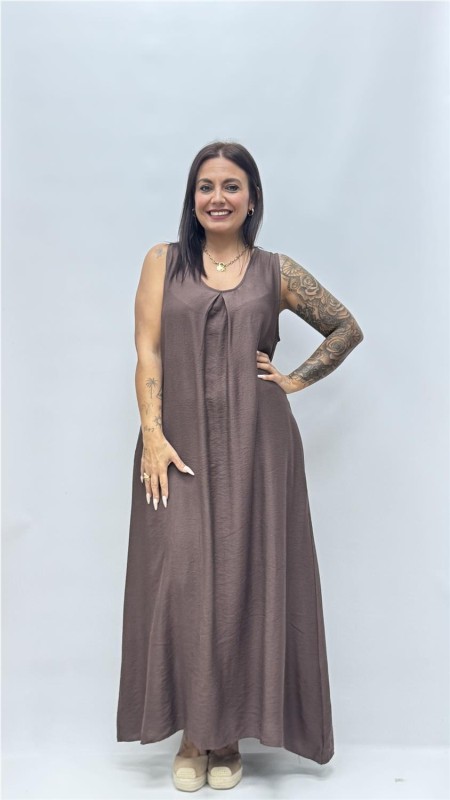 VESTIDO COKET MARRON