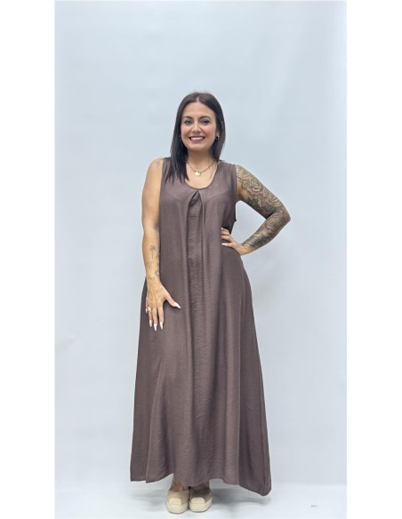 VESTIDO COKET MARRON