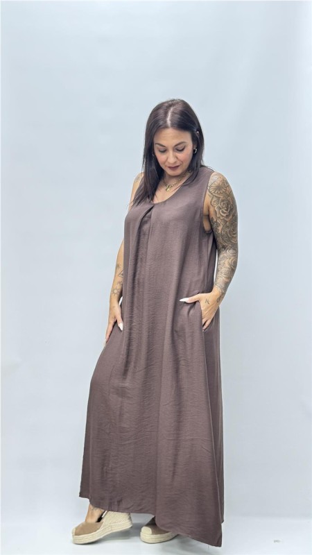 VESTIDO COKET MARRON 2