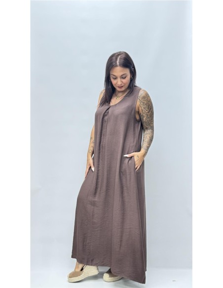VESTIDO COKET MARRON