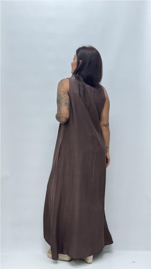 VESTIDO COKET MARRON
