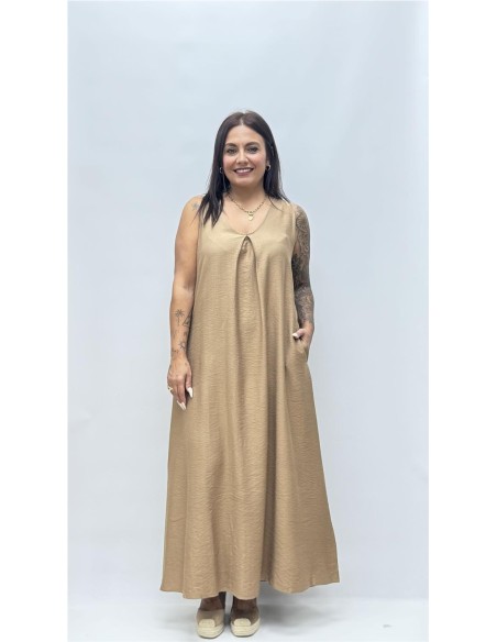 VESTIDO COKET CAMEL