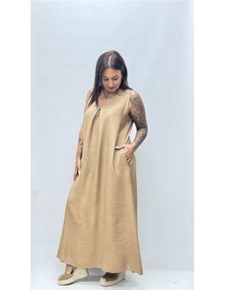 VESTIDO COKET CAMEL
