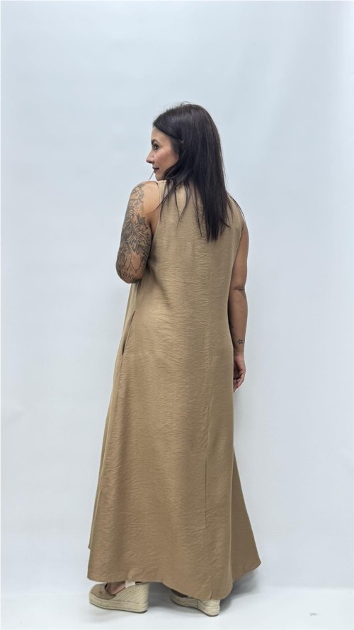 VESTIDO COKET CAMEL