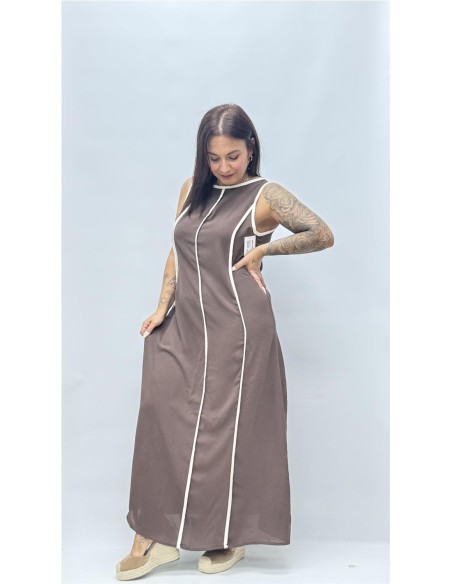 VESTIDO MANCIE MARRON