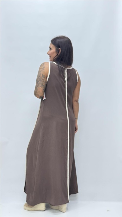 VESTIDO MANCIE MARRON