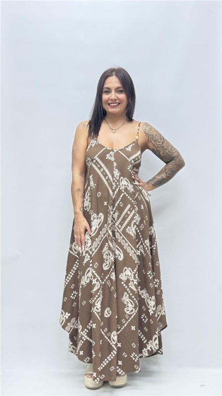 VESTIDO ABIGAIL MARRON
