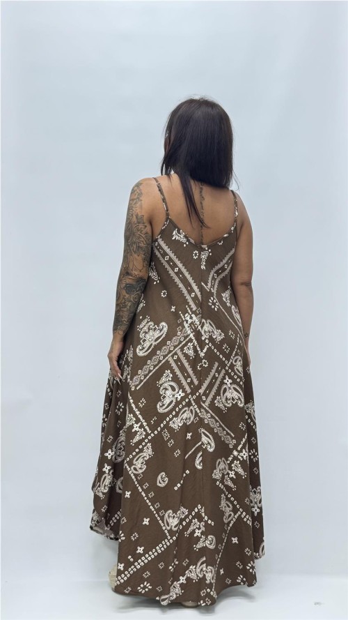VESTIDO ABIGAIL MARRON