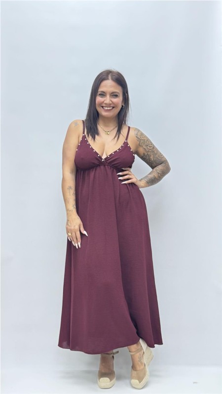 VESTIDO INCA BURDEOS