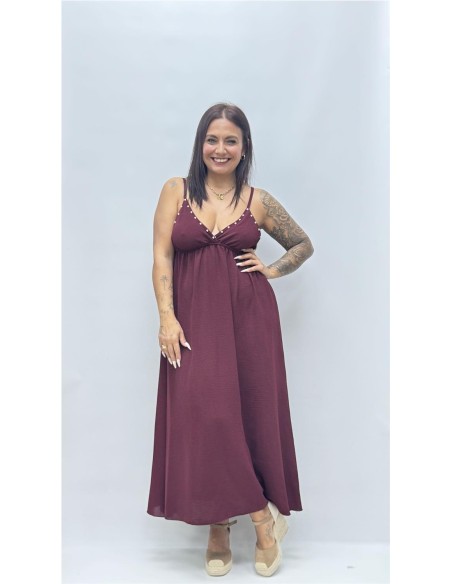 VESTIDO INCA BURDEOS