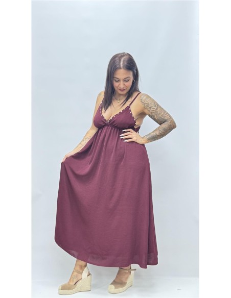 VESTIDO INCA BURDEOS