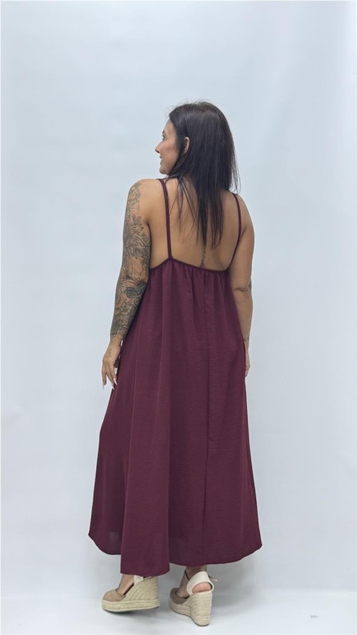 VESTIDO INCA BURDEOS