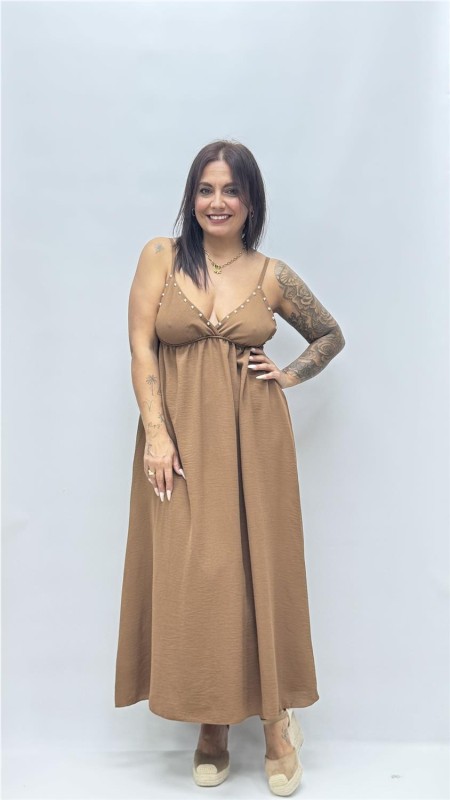 VESTIDO INCA MARRON