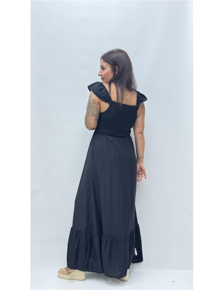 VESTIDO ROSETA NEGRO