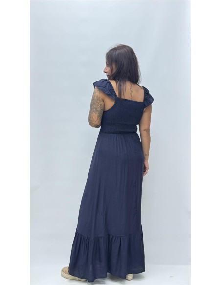 VESTIDO ROSETA MARINO