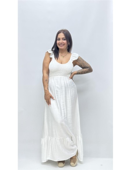 VESTIDO ROSETA BLANCO