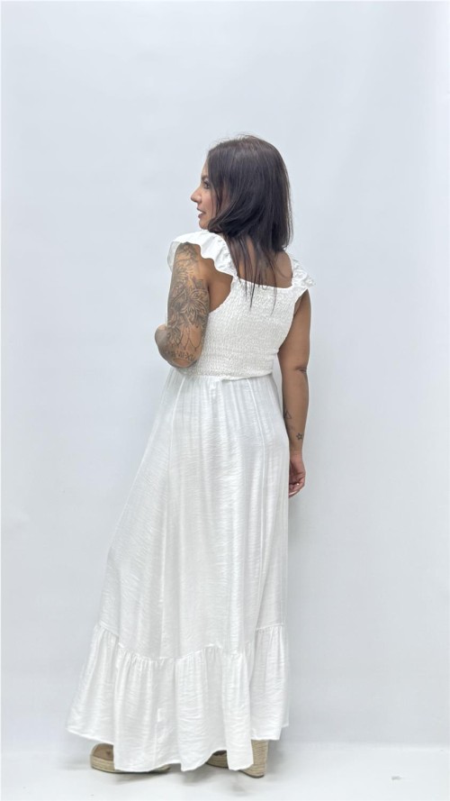 VESTIDO ROSETA BLANCO