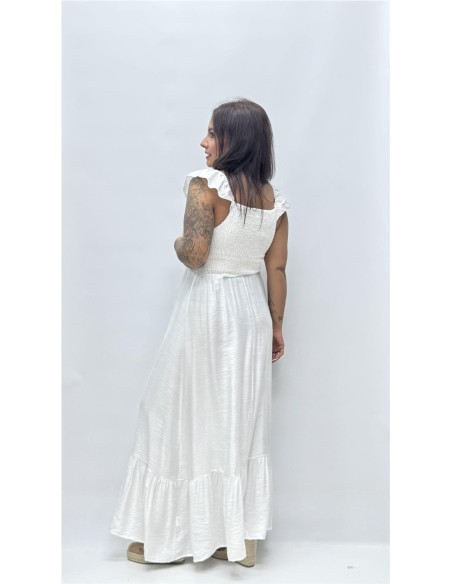 VESTIDO ROSETA BLANCO